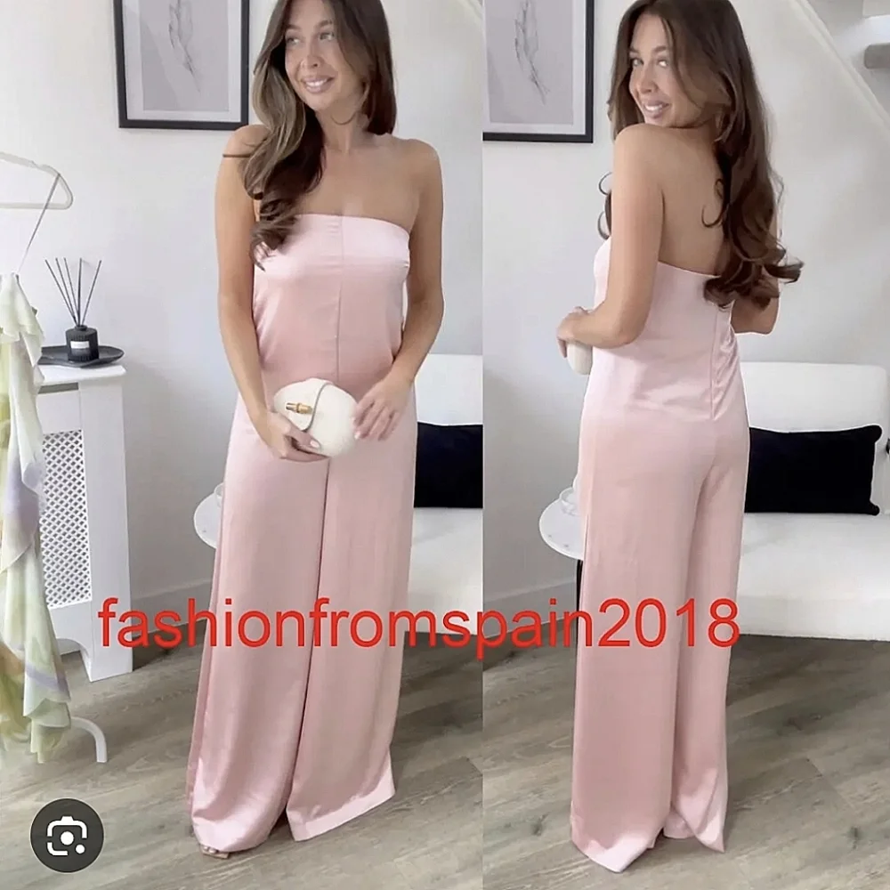 Zara * Long Jumpsuit Pale Pink Size XS and S
